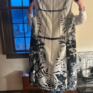 Akris Black and White Floral Dress